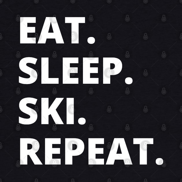 Eat Sleep Ski Repeat by HobbyAndArt